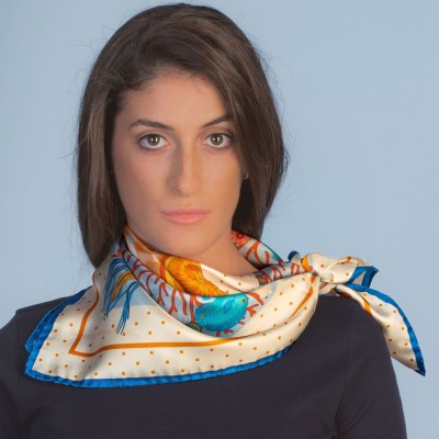 Unique Design: Editions Ventinove Silk scarf - Italian manufactured!
