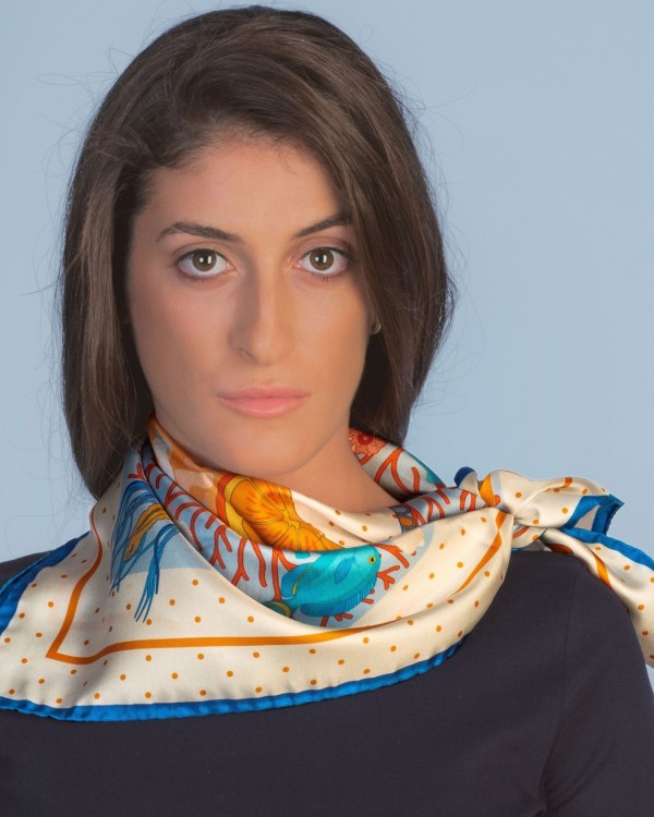 Unique Design: Editions Ventinove Silk scarf - Italian manufactured!