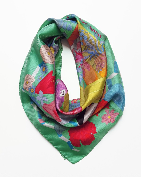 Elegante Foulard di Seta Twill Made in Italy 70x70 cm - Il Fioraio