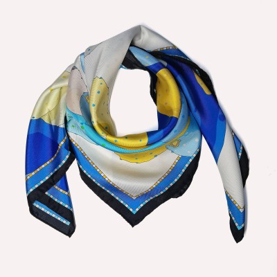 Twill silk scarf square 90 - Fichi d'india