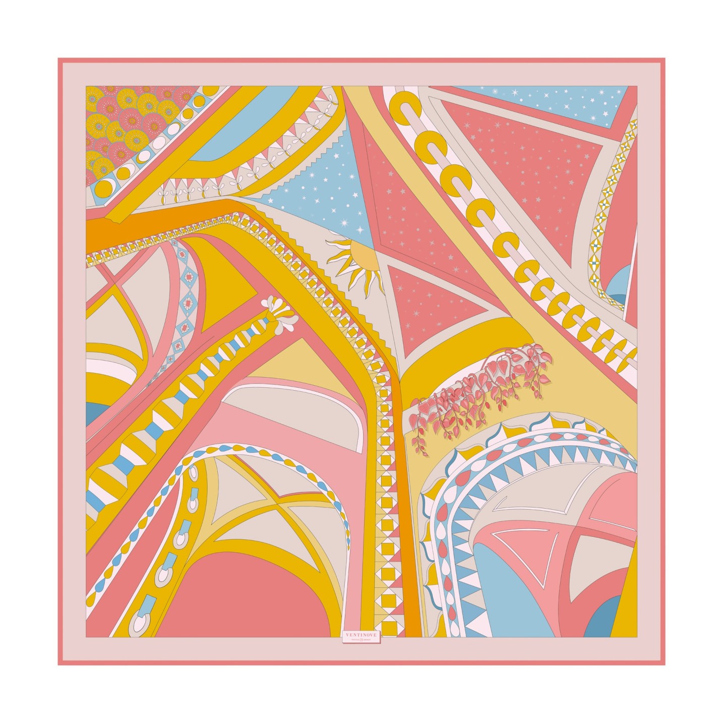 Unique Design: Editions Ventinove silk scarf - Italian Craftsmanship