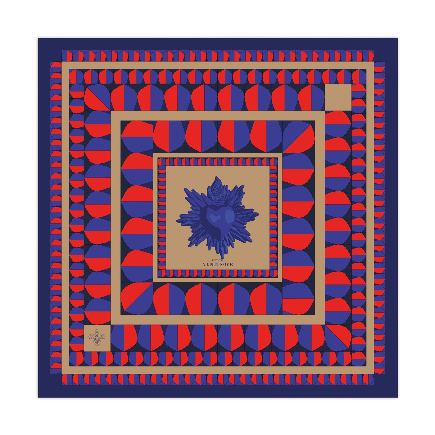 Foulard de seta Ex Voto Blu