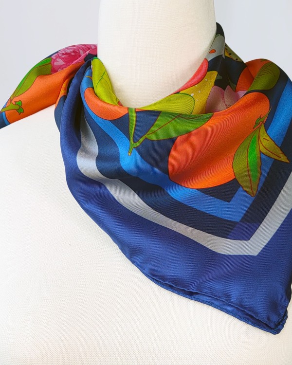 Foulard di seta 70 x 70 "Il giardino" - Editions Ventinove