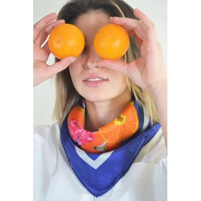 Foulard di seta 70 x 70 "Il giardino" - Editions Ventinove