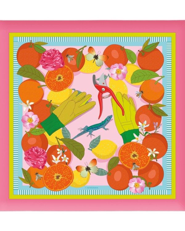 Craquez pour nos Foulards en Soie 70x70 cm - Le jardin !