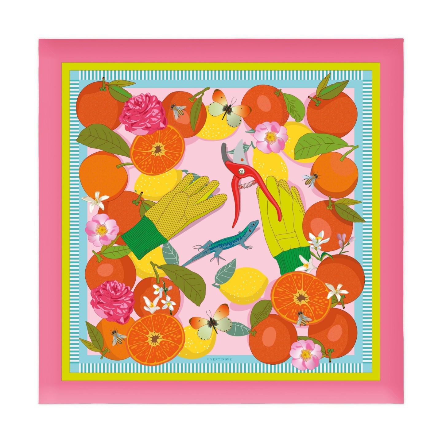 Craquez pour nos Foulards en Soie 70x70 cm - Le jardin !