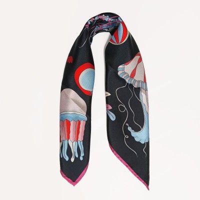 Silk scarf 50 x 50 "Jellyfish" - Ventinove