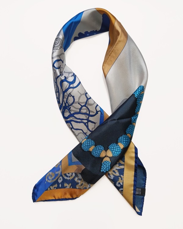 Foulard di seta 70 x 70 "Souvenir" - Ventinove