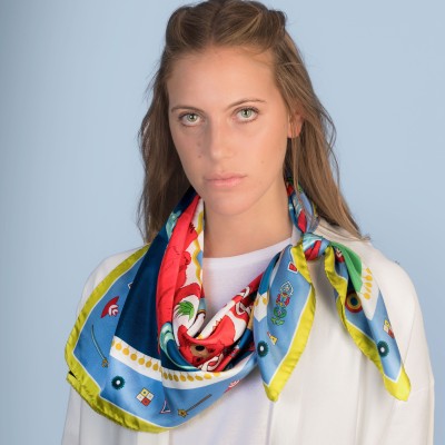 Foulard di seta 90 x 90  Editions Ventinove - Gli orsi