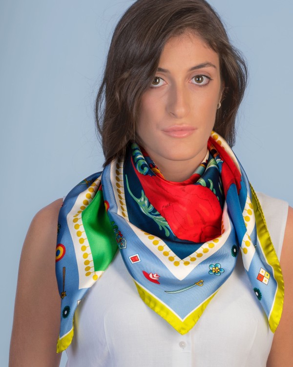 Foulard di seta 90 x 90  Editions Ventinove - Gli orsi