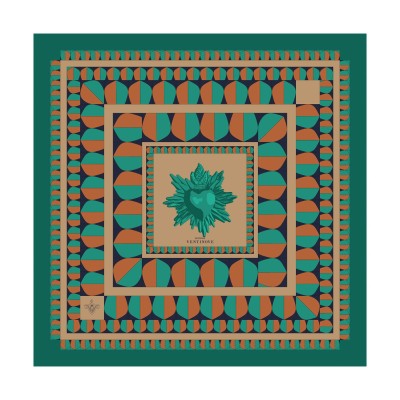 Foulard de seta Ex Voto Blu