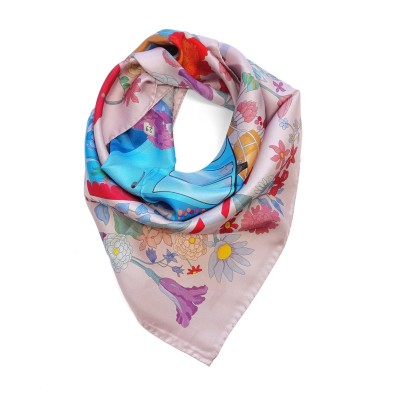 Exquisite 70x70 cm Silk Scarves - The Green Florist Editions Ventinove