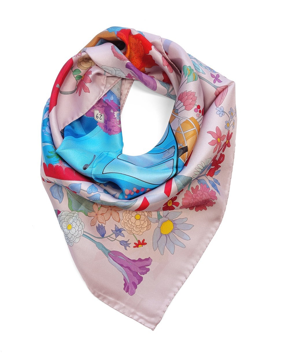 Elegante Foulard di Seta Twill Made in Italy 70x70 cm - Il Fioraio