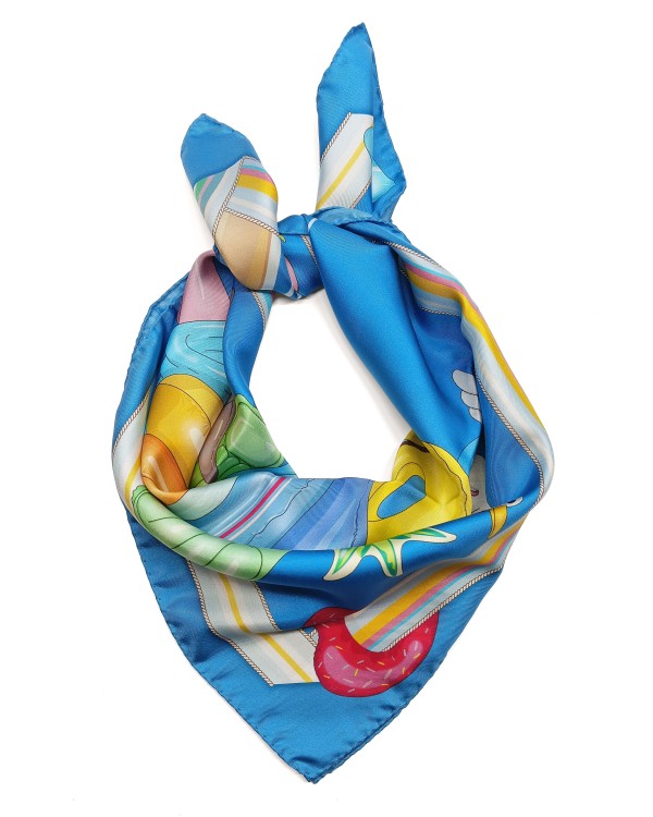 Acquista il foulard di Seta La spiaggia 70x70 cm!