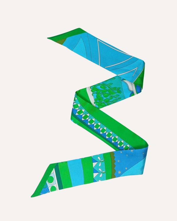 silk ribbon Editions Ventinove :Wrap Elegance: Silk Twilly that Tells