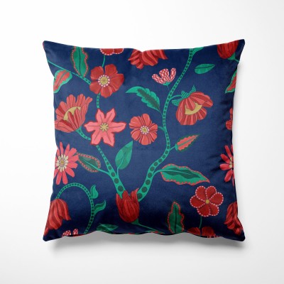 Housse de coussin Marqueterie fleurs