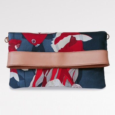 Silk and Leather Evening Clutch Bags - Southern Seaweed