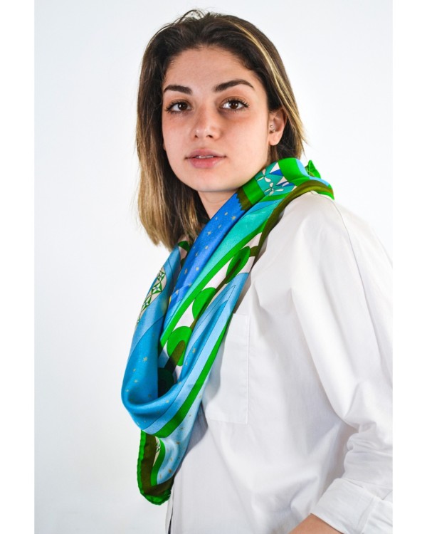 Unique Design: Editions Ventinove silk scarf - Italian Craftsmanship