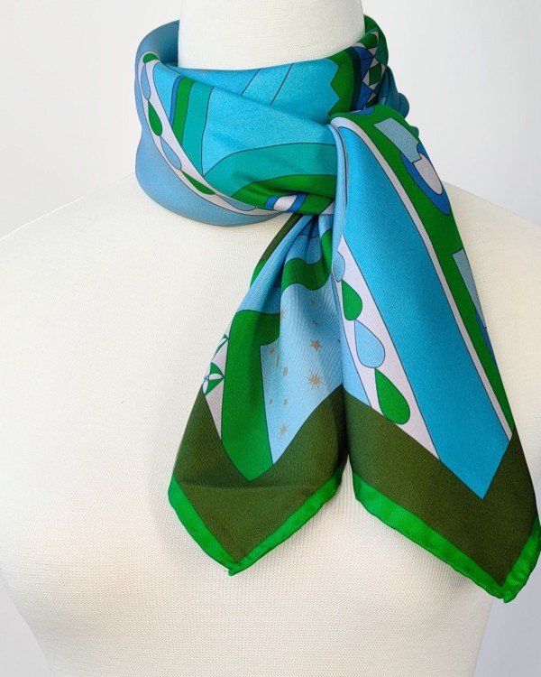 Unique Design: Editions Ventinove silk scarf - Italian Craftsmanship