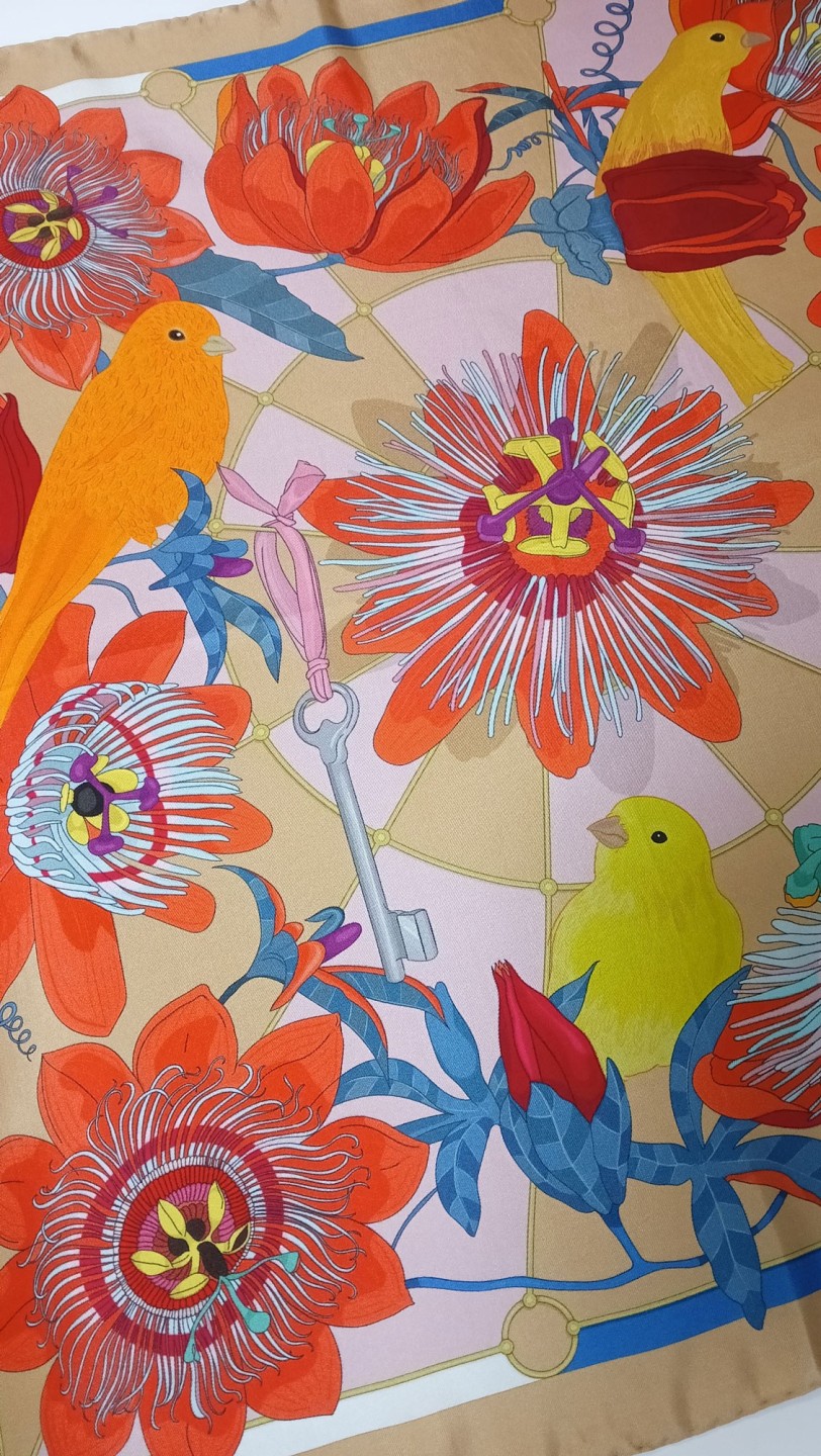 Craquez pour notre foulard de Soie 70x70 cm - La cage aux Oiseaux