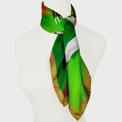 Twill silk scarf square 70 - Gabbiani