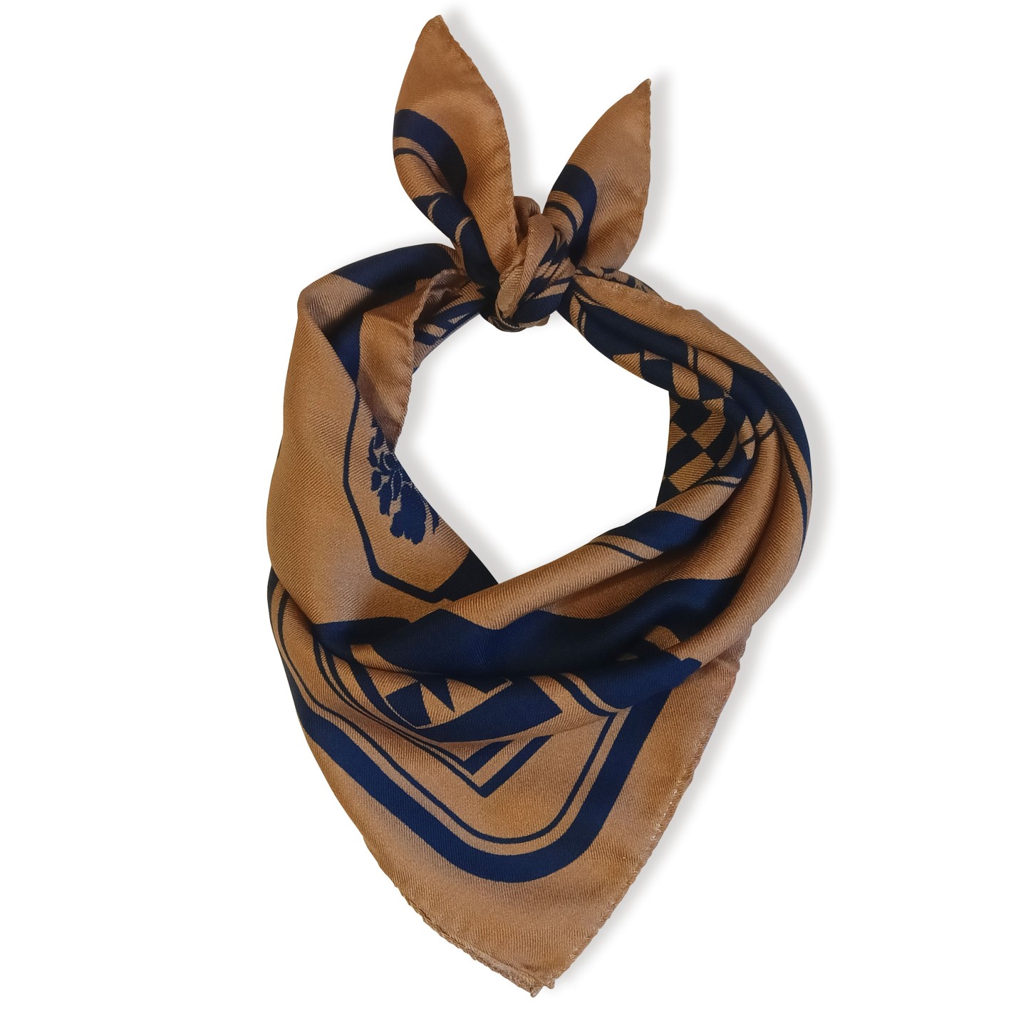 foulard en soie et laine 70x70 cm - Intarsio - bichromie- Ventinove