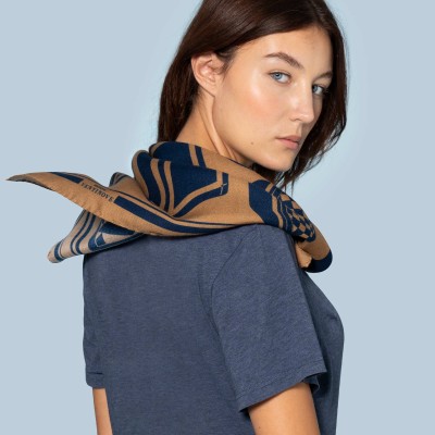 70x70 wool scarf! when elegance rhymes with duotone
