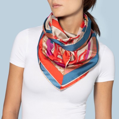 Foulard di seta 90 x 90 "vetrina" - Editions Ventinove