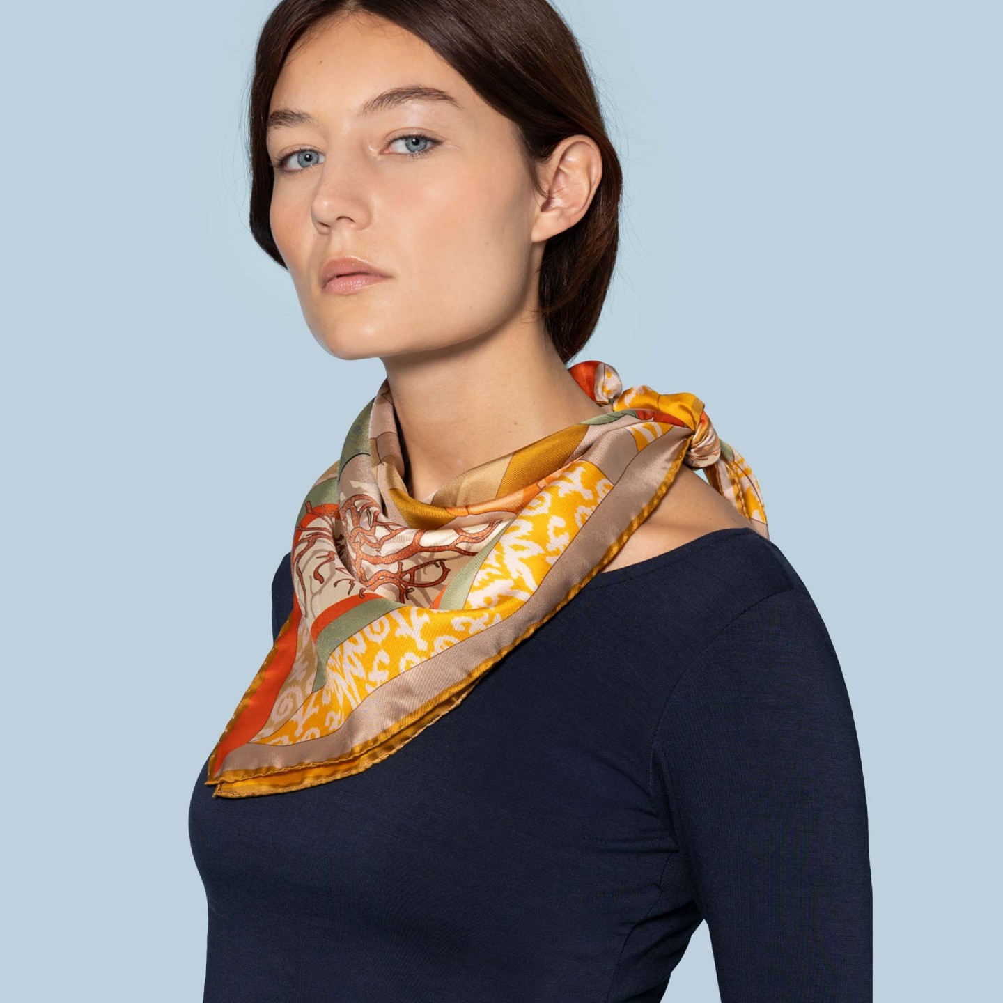 Foulard di seta 70 x 70 "Souvenir" - Ventinove