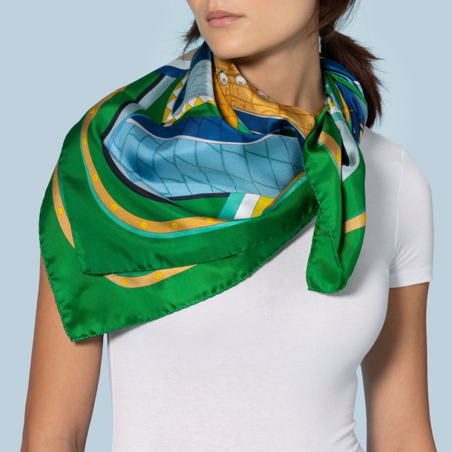 Foulard di seta 90 - Capitano Azzurro