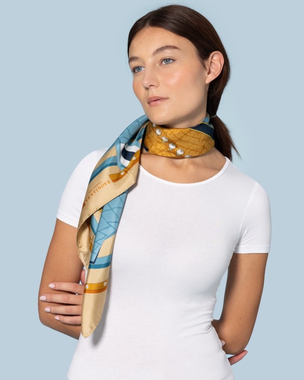 Foulard di seta 90 - Capitano Azzurro