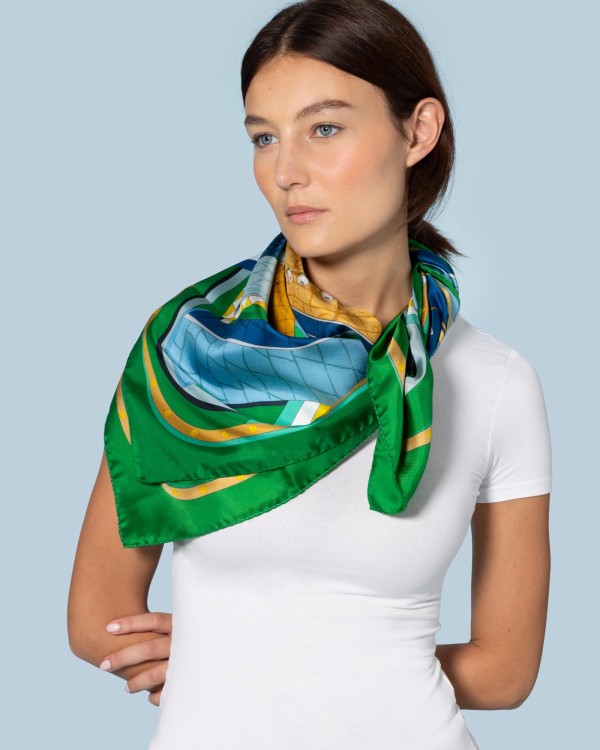 Foulard di seta 90 - Capitano Azzurro