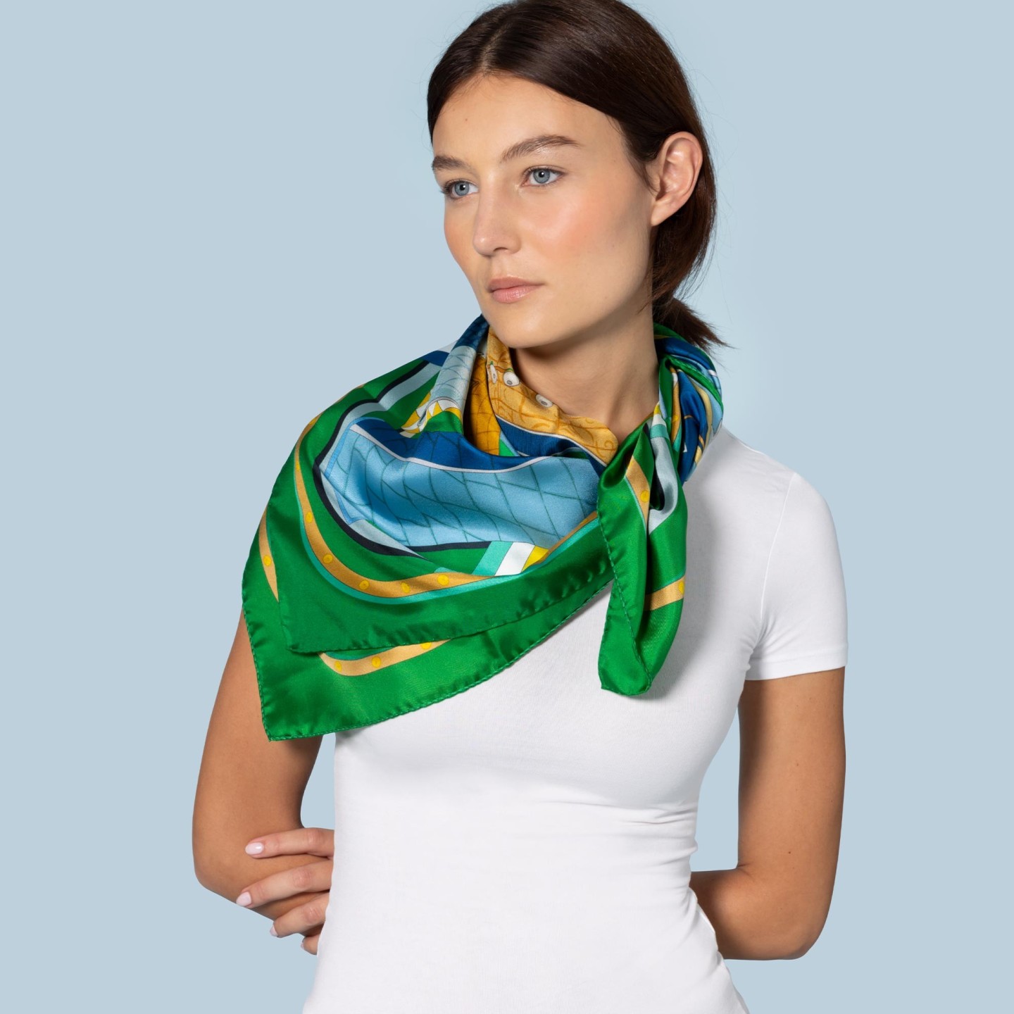 Foulard di seta 90 - Capitano Azzurro