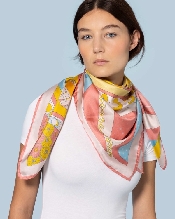 Unique Design: Editions Ventinove silk scarf - Italian Craftsmanship