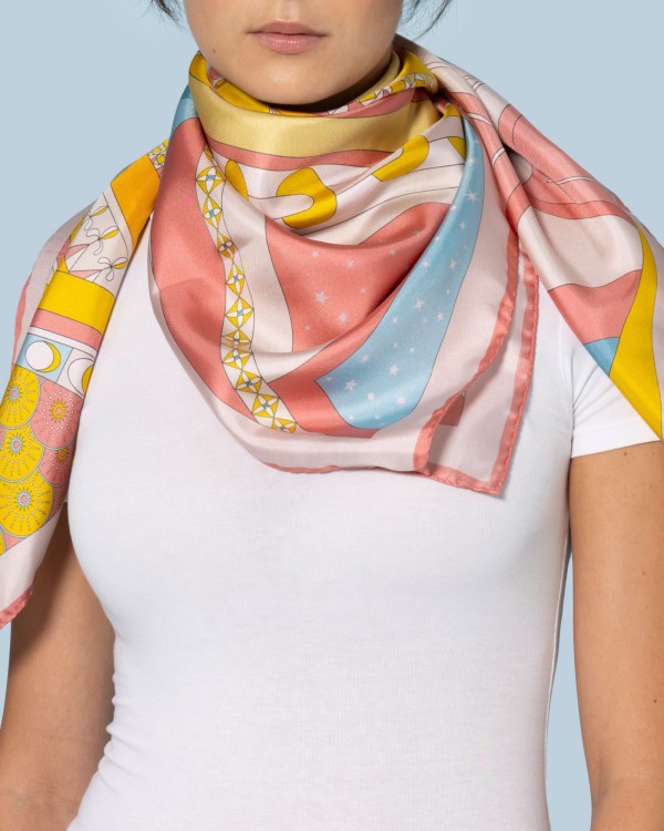 Unique Design: Editions Ventinove silk scarf - Italian Craftsmanship